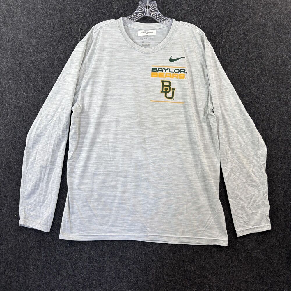 Baylor Bears Football Shirt Men's XL Gray Nike Dri-FIT On-Field Team Issued